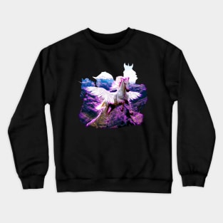 Stunning Pink Flying Unicorn Crewneck Sweatshirt